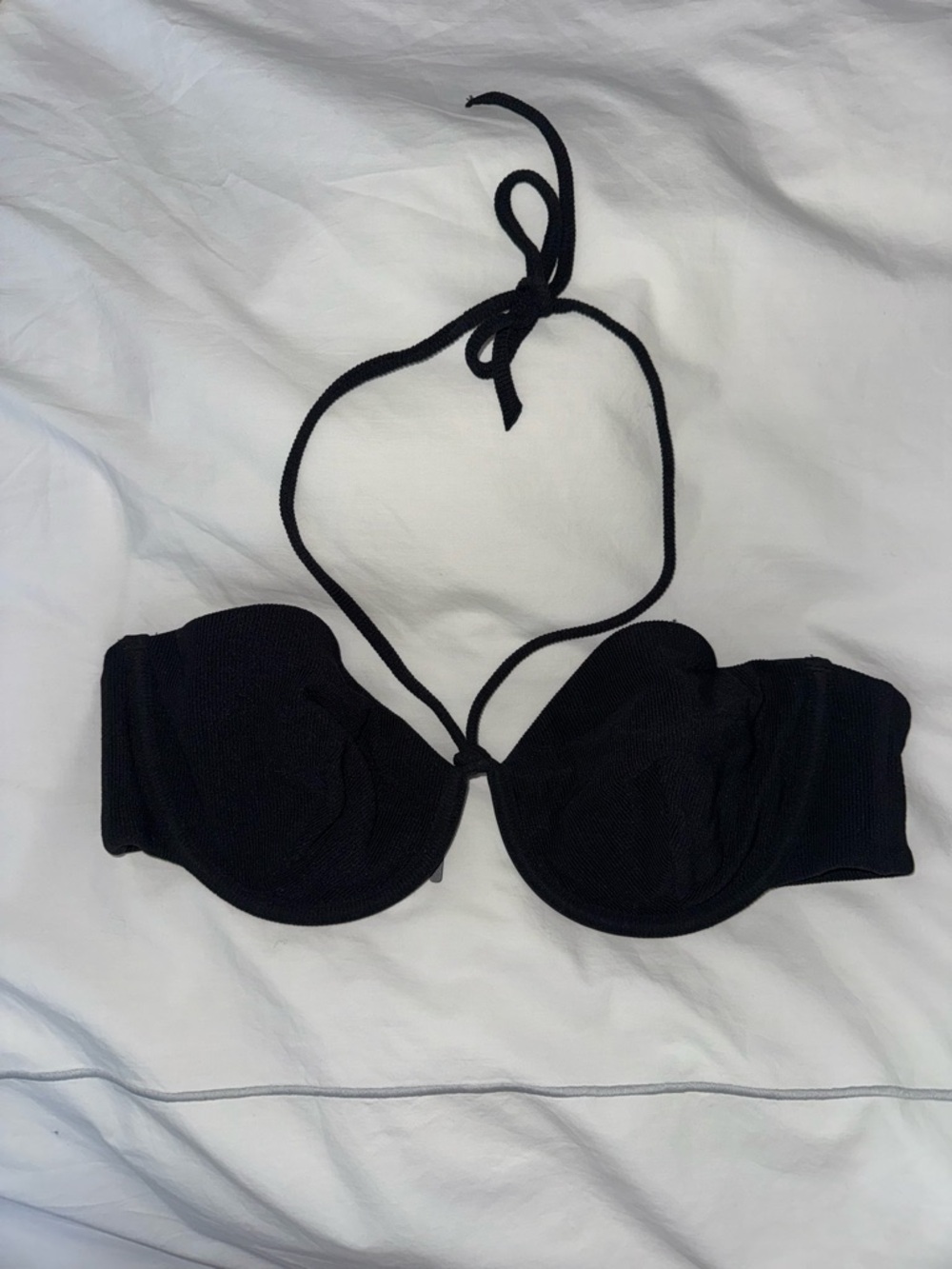 COS Black Bandeau Halter Bikini Top